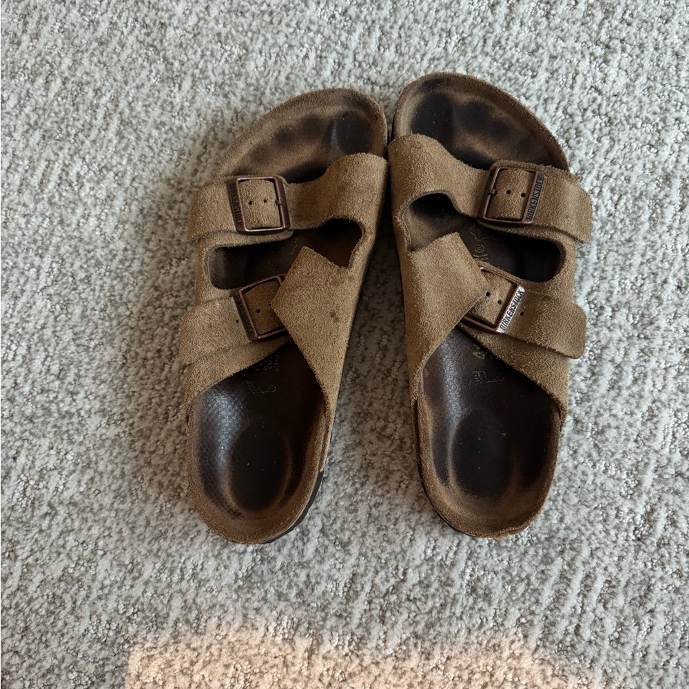 Birkenstock Arizona Tan Suede Sandals